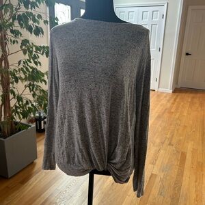 Gray Long Sleeve Women's Top